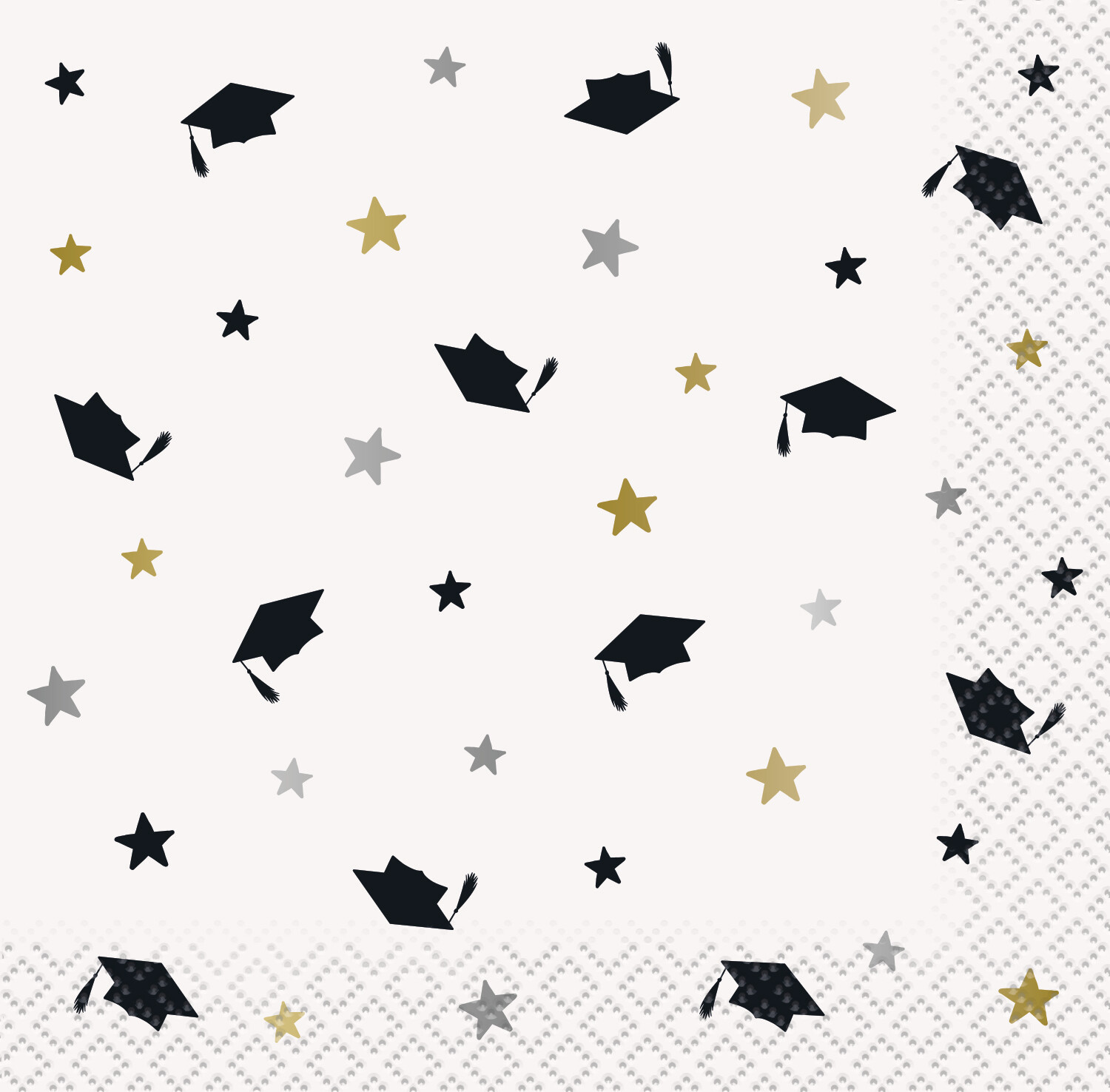 Stars and Caps Grad Beverage Napkins, 16ct