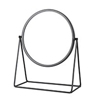 Round Mirror with Metal Stand, 38cm