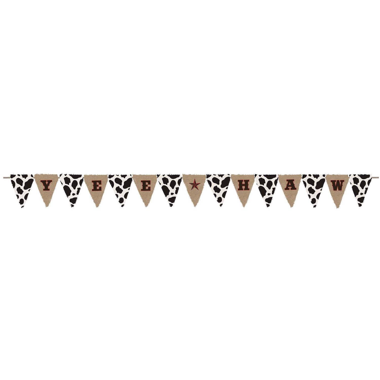 Western Burlap Banner