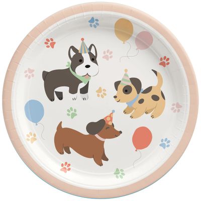 Pawsome Puppy Party 9&quot; Plates