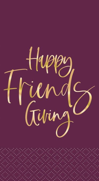 Thanksgiving &quot;Happy Friendsgiving&quot; Guest Napkins  16ct - Foil Stamping