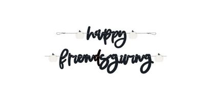 Modern Thanksgiving &quot;Happy Friendsgiving&quot; Banner
