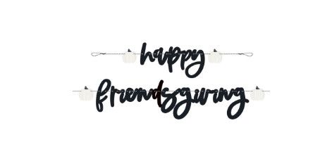 Modern Thanksgiving &quot;Happy Friendsgiving&quot; Banner