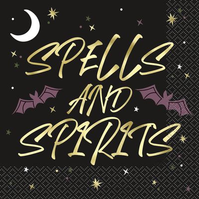 Spells &amp; Spirits Halloween Luncheon Napkins  16ct - Foil Stamping