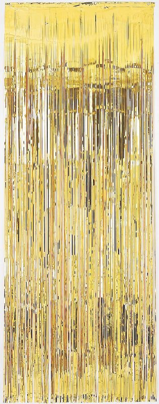 Gold Fringe Door Curtain 3 x 8 ft