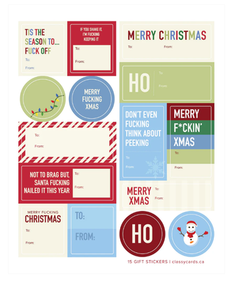 Christmas Gift Tags - Naughty