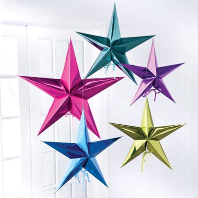 Starlight 3D Hanging Stars, 5ct