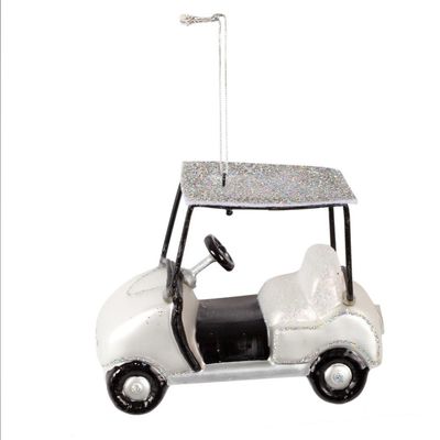 Golf Cart Mercury Glass Ornament