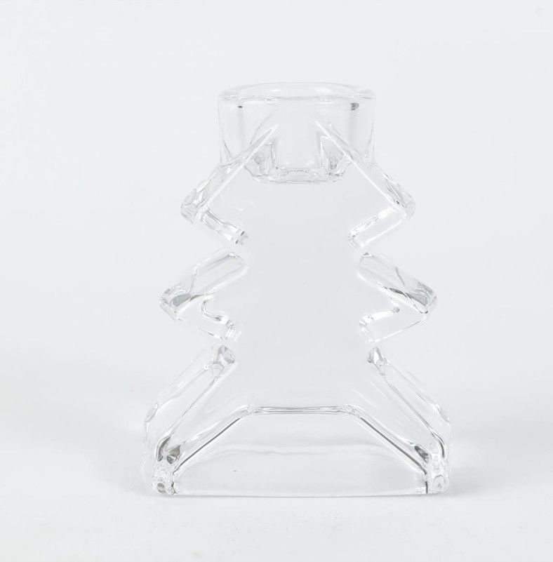 Clear Glass Tree Taper Holder