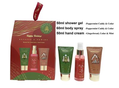 Christmas 3 Piece Shower Gift Set