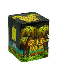 Gold Palm Fireworks Cake, 25 Shots