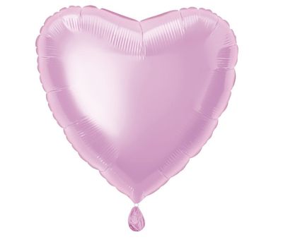 Pastel Pink Solid Heart Foil Balloon 18&quot;