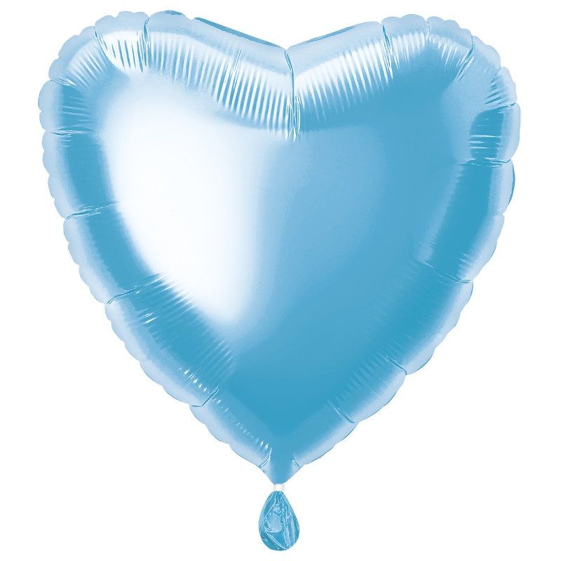 Solid Heart Foil Balloon 18&quot; Baby Blue