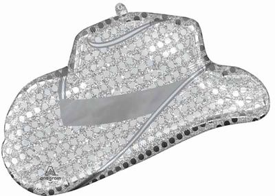 Disco Western Cowboy Hat 33&quot; Foil Balloon