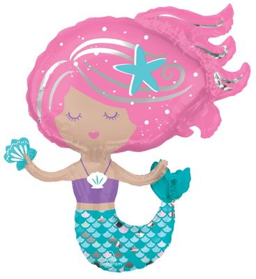 Shimmering Mermaid Foil Balloon 29&quot;