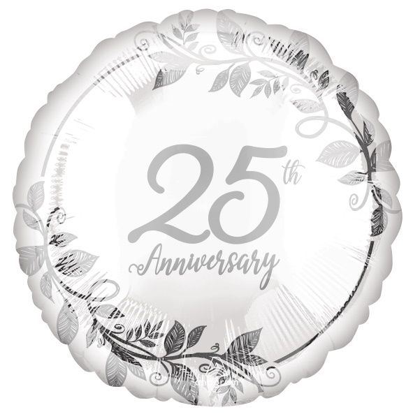 Happy 25th Anniversary Mylar 18" Balloon