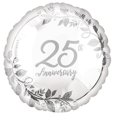 Happy 25th Anniversary Mylar 18" Balloon