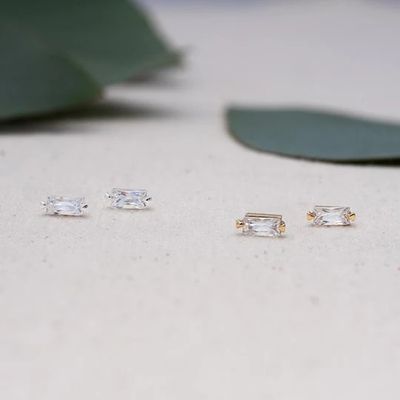 Gracious Studs - silver/clear