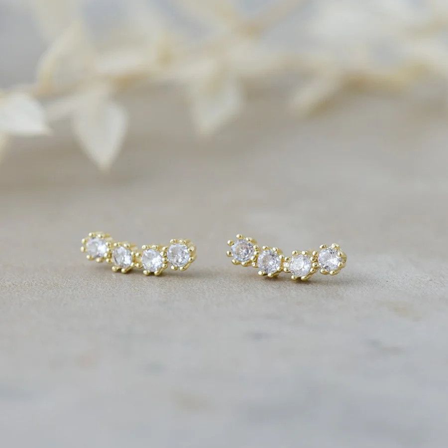 Retrograde Studs - Gold