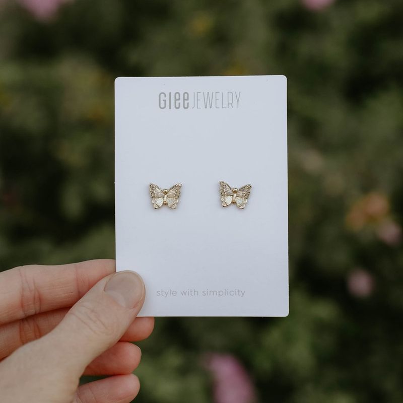 Mariposa Butterfly Studs - gold