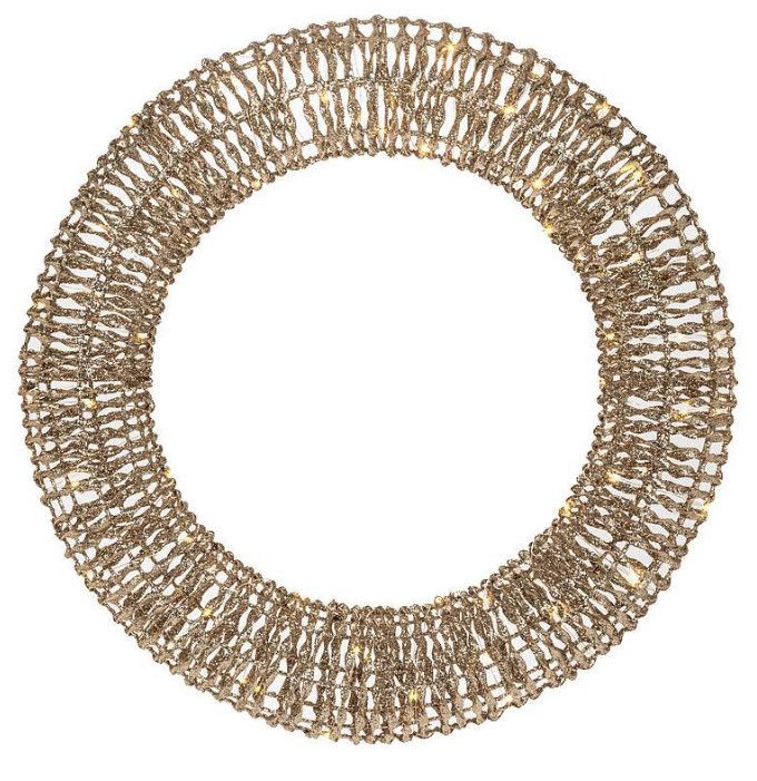 Small Ribbon Wreath with 30 LED Lights