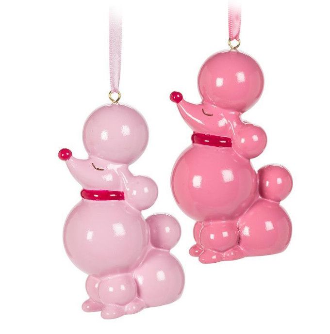 Pink Poodle Ornament