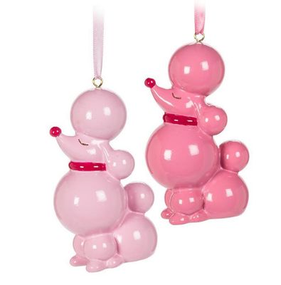 Pink Poodle Ornament