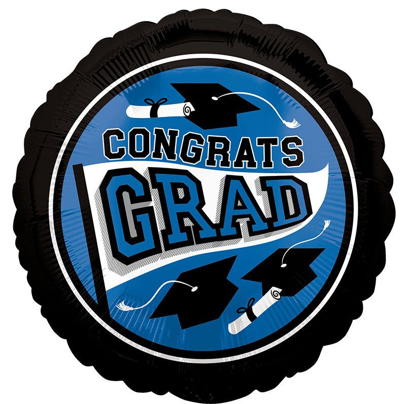 Blue Congrats Grad School Colours Mylar 18&quot;