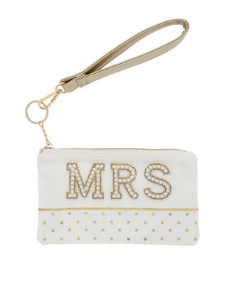 Mrs. 8&quot; x 5&quot; Canvas Wristlet