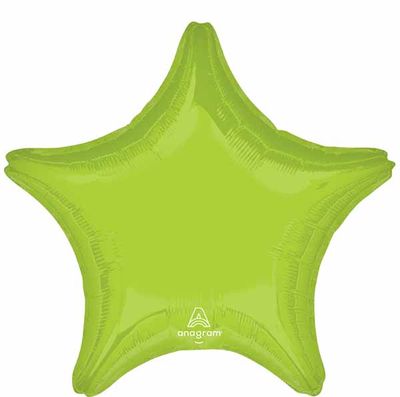 Lime Green Star Shaped 18&quot; Mylar Balloon