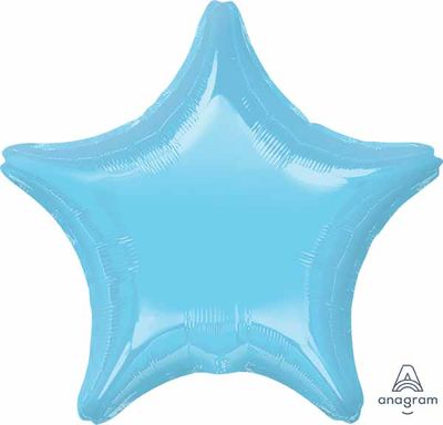 Light Blue Pearl Star Shaped 18&quot; Mylar Balloon