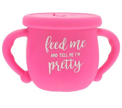 &quot;Feed Me and Tell Me I&#39;m Pretty&quot; Silicone Snack Bowl