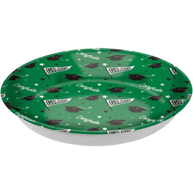 Green Grad Hat Plastic Bowl 14&quot;