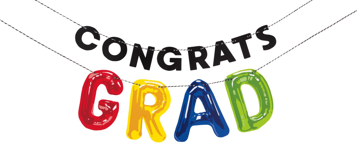 Grad Bubble Balloon Paper Banner, 6FT