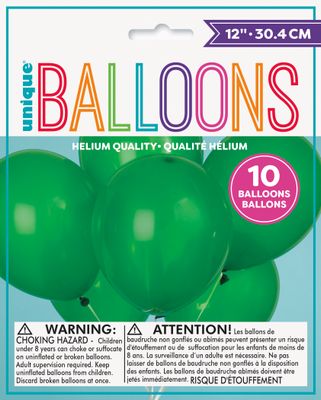 12&quot; Latex Balloons 10ct - Forest Green