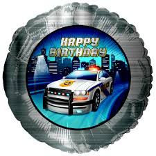 Happy Birthday Police Foil Balloon 18"