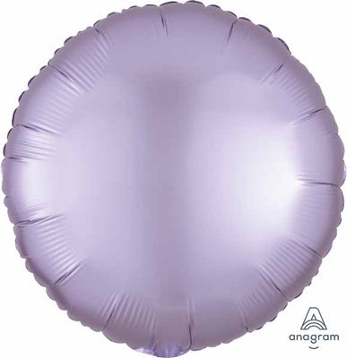 18&quot; Round Pastel Lilac Satin Luxe