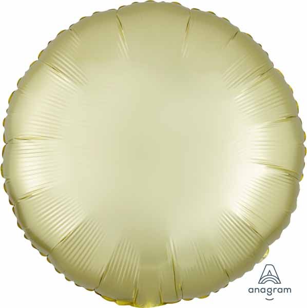 18&quot; Round Yellow Pastel Satin Luxe