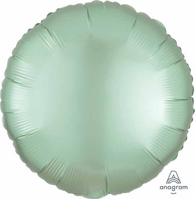18&quot; Round Mint Green Satin Luxe