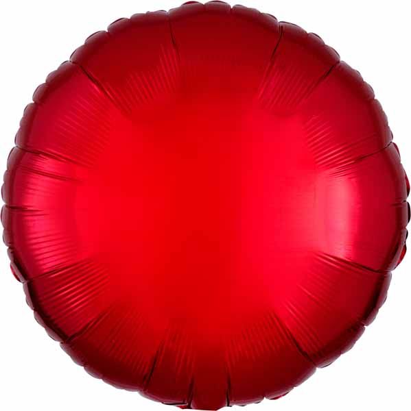 18&quot; Round Metallic Red