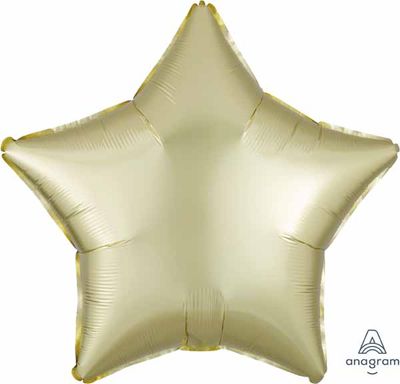 18&quot; Star Pastel Yellow Satin Luxe