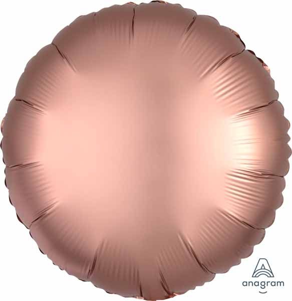 18&quot; Round Rose Gold Satin Luxe
