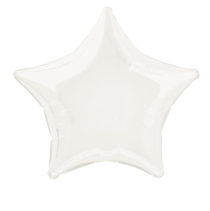 White Star Foil Balloon 20&quot;
