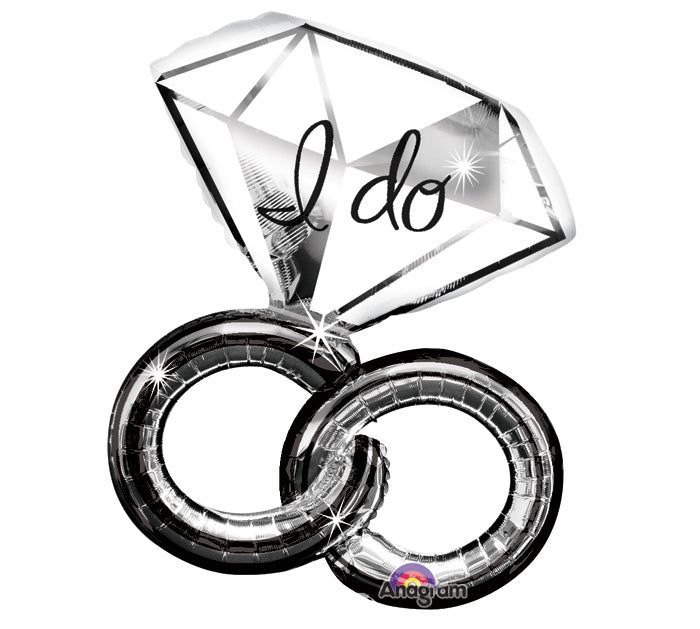 30" Wedding Rings Shape "I Do" Balloon