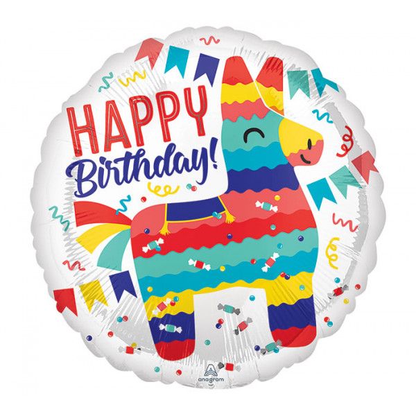 18" Llama Happy Birthday Foil Balloon