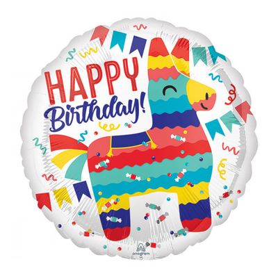 18" Llama Happy Birthday Foil Balloon
