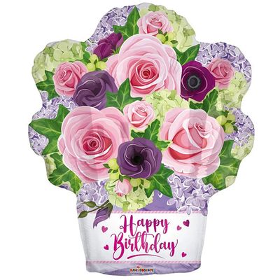 18&quot; Flower Bouquet Happy Birthday