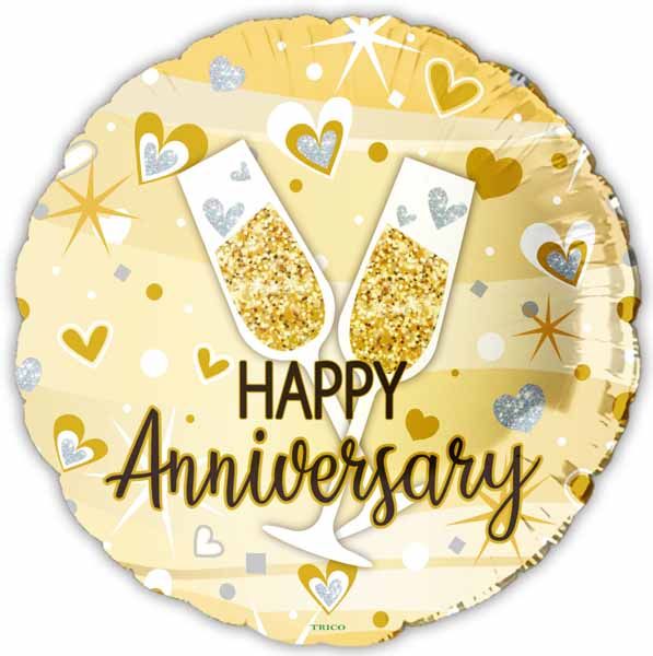 Happy Anniversary Cheers 18" Mylar Balloon