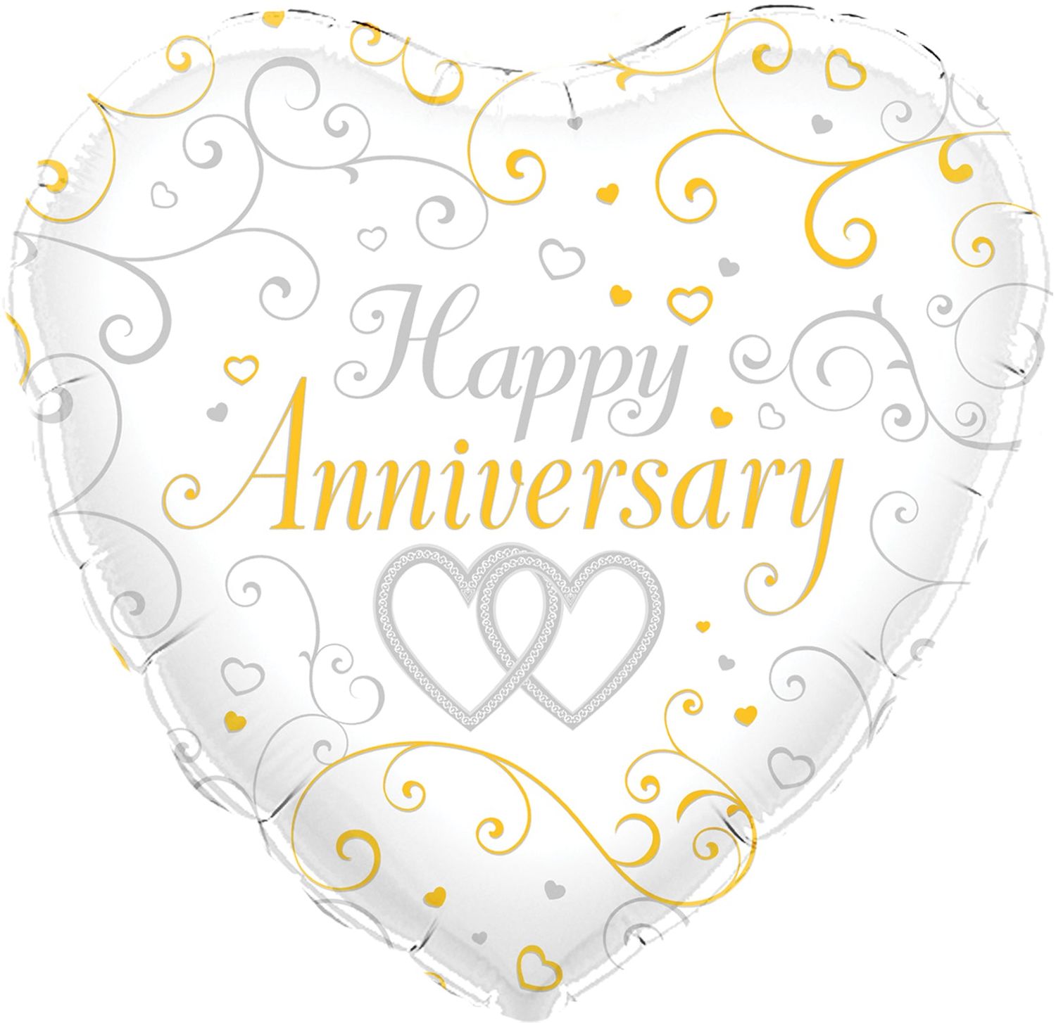 18" Happy Anniversary Oaktree Foil Balloon