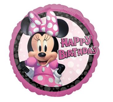 Minnie 18&quot; Round Happy Birthday Mylar